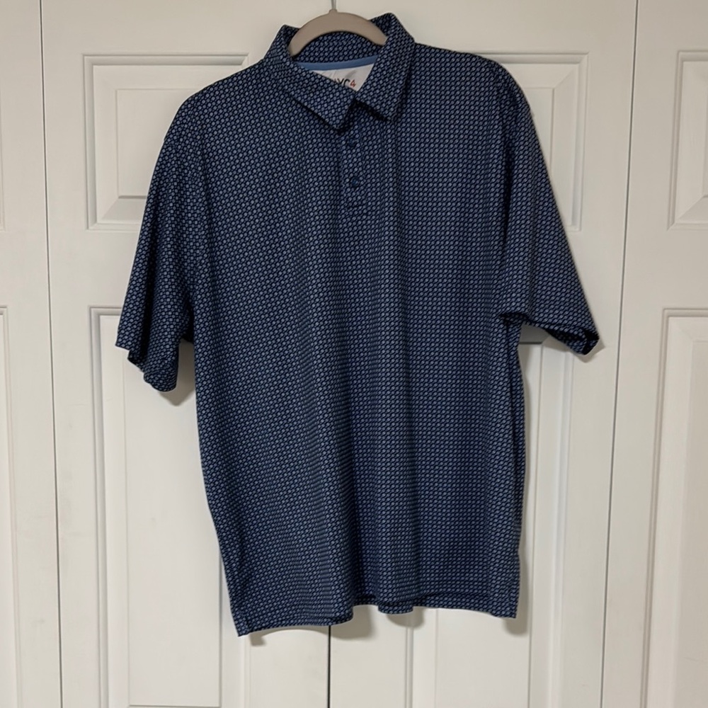 Johnston & Murphy Blue Polo Shirt Classic Design
